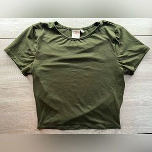 Green crop top